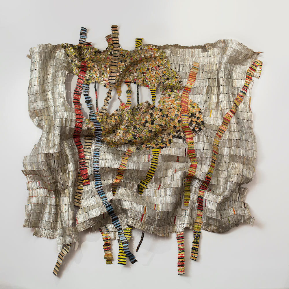 El Anatsui, Testimonial, 2014, Courtesy October Gallery