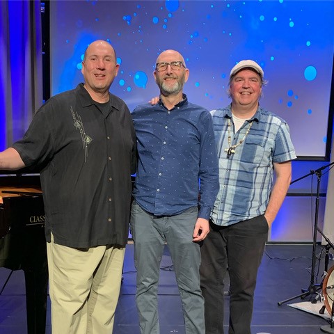 Photo of three members of the Eric Verlinde Trio