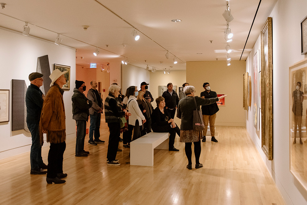 People on a tour at the Frye Art Museum