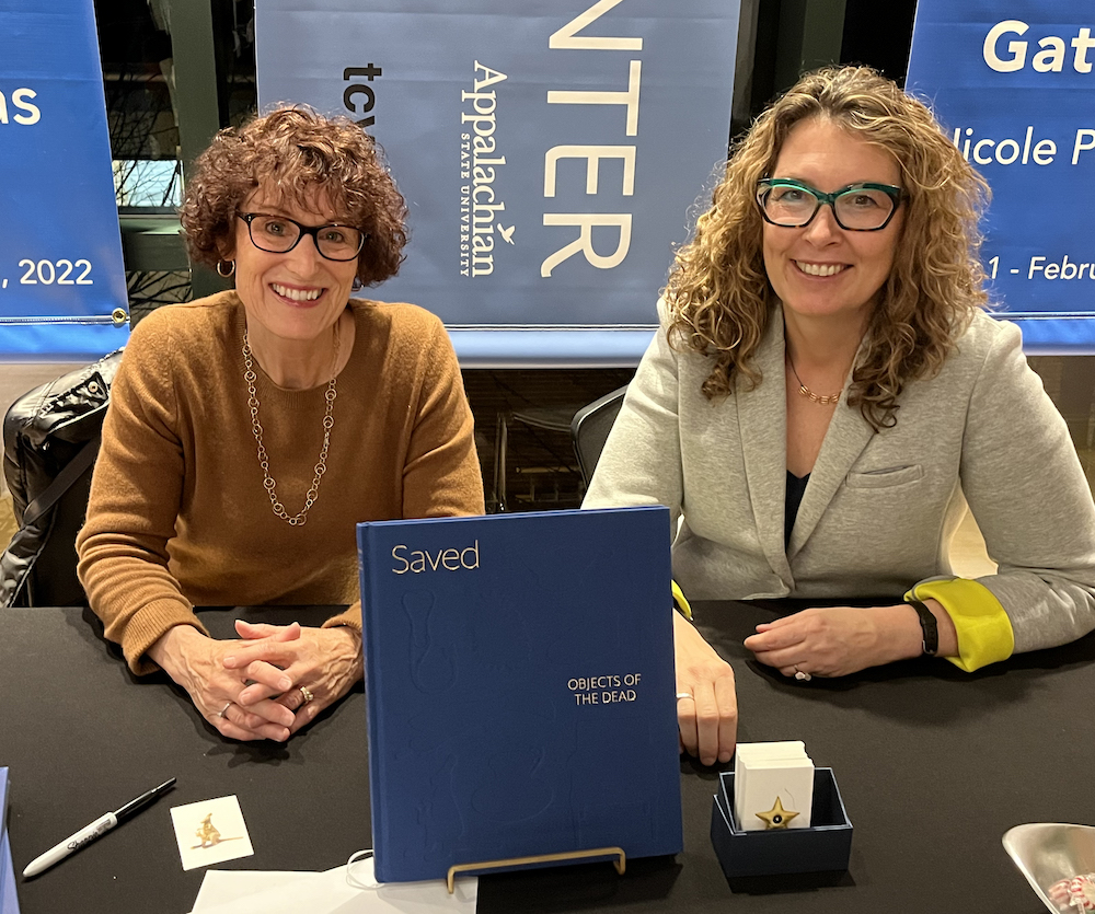 Artist Jody Servon and poet Lorene Delany-Ullman