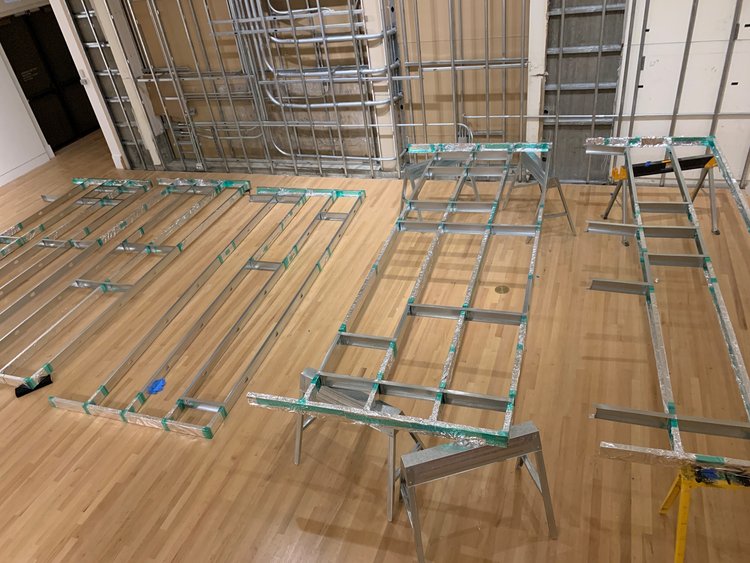 Preparing the wall frame for powder coating. Photo: Dan Gurney