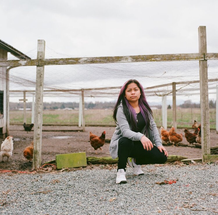 Marilyn Montufar. Juli at the farm, 2021.