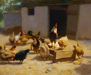 Walter B. Douglas. Rooster and Chickens, ca. 1920. 