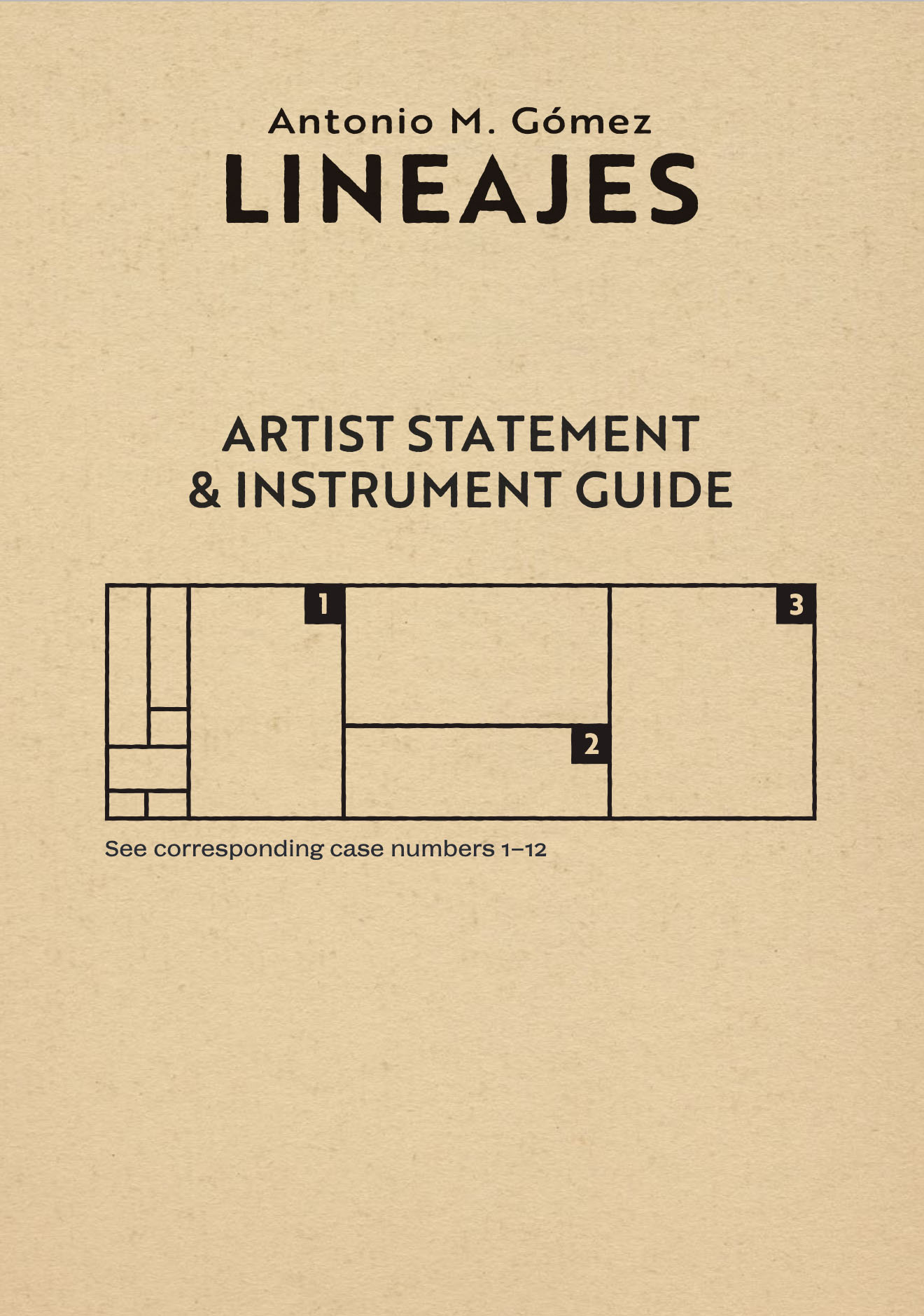 Cover of an exhibition brochure for Antonio Gomez: LINEAJES