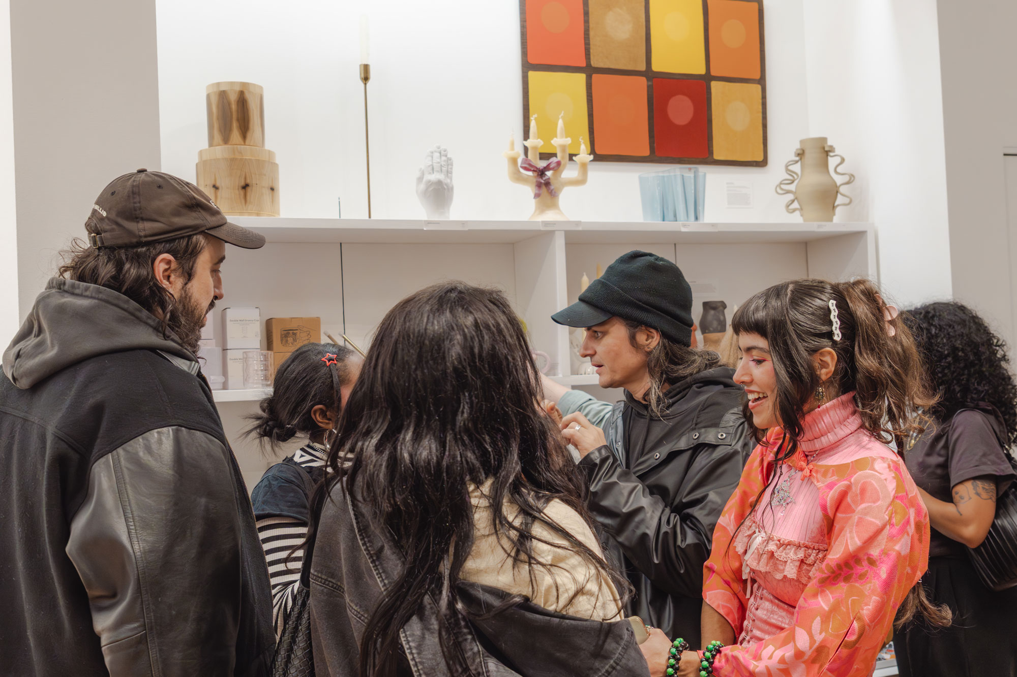 María Zamora gathered with friends and fans in the Frye Museum Store at the Fall Exhibitions Reception