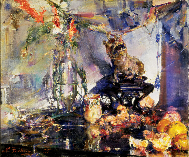 Nicolai Ivanovich Fechin. Still Life with Oranges, 1925. Oil on canvas. 30 1/4 x 36 1/4 in. Frye Art Museum, Museum Purchase, 1984.003
