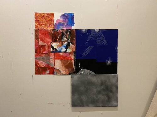 Images of the artwork taking shape and shifting over the months, first in Port Townsend, WA and then back in the artist’s studio in Vancouver, Canada. 