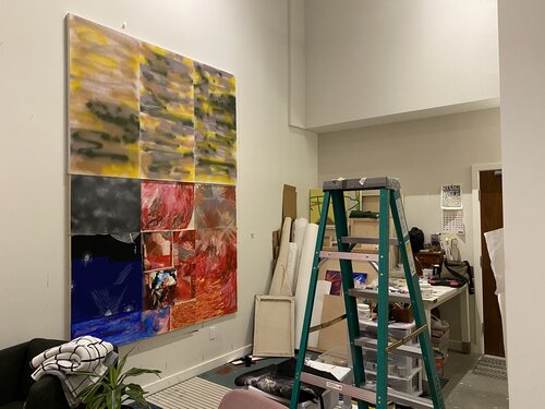 Images of the artwork taking shape and shifting over the months, first in Port Townsend, WA and then back in the artist’s studio in Vancouver, Canada. 
