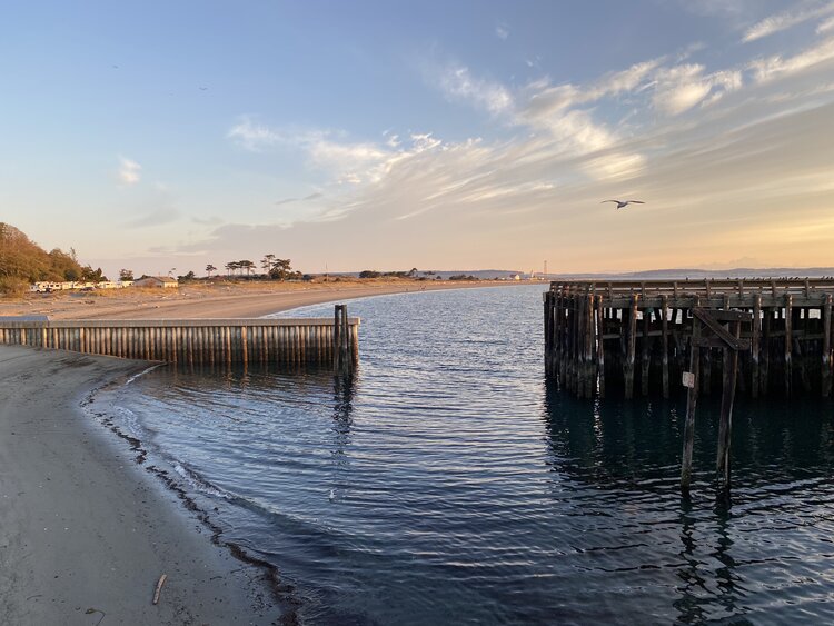 Images of various places that influenced the artwork, including Fort Worden, Port Townsend; Pike Place Market, Seattle; and Vancouver and Richmond, Canada