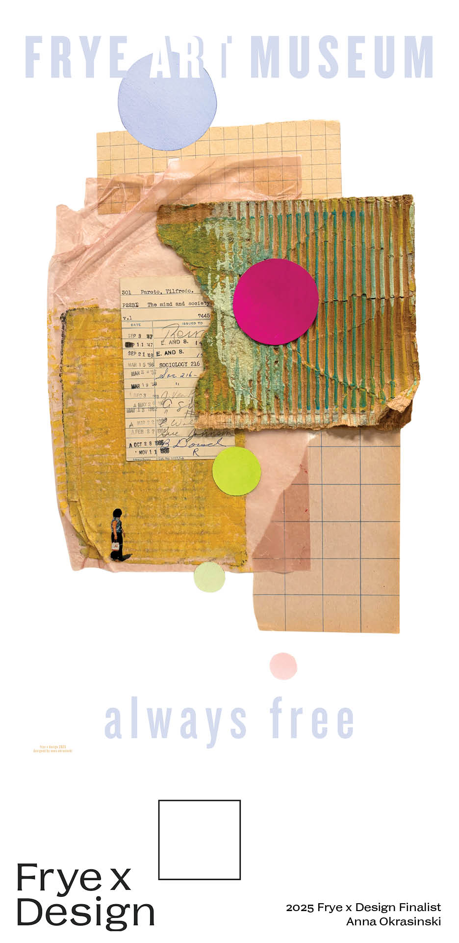 A collage based poster on a white background