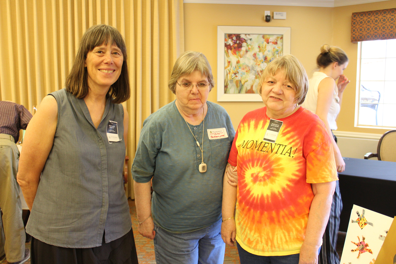 Photo of Mary Jane Knecht with two Creative Aging program participants