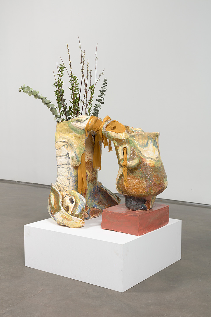 Jessica Jackson Hutchins. And then we were married, 2020. Glazed ceramic, nylon. 35 x 22 x 24 in. 