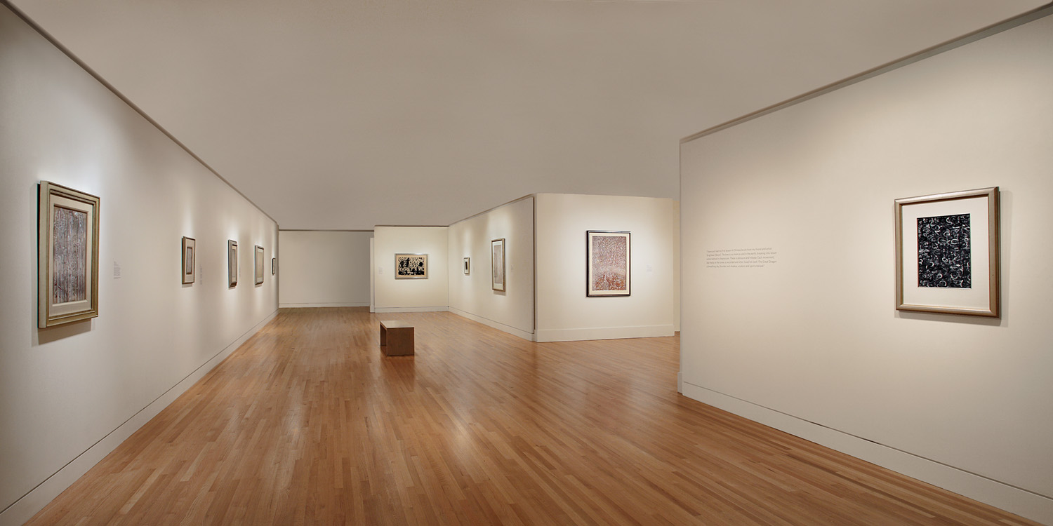 Mark Tobey and Teng Baiye: Seattle/Shanghai exhibition installation at the Frye Art Museum