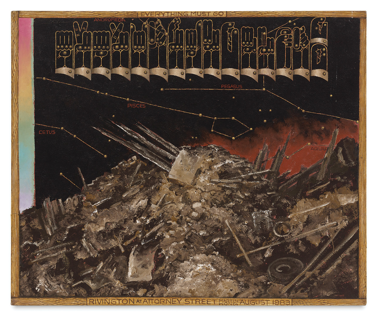 Martin Wong. Everything Must Go, 1983. Acrylic on canvas. 48 x 60 in. 