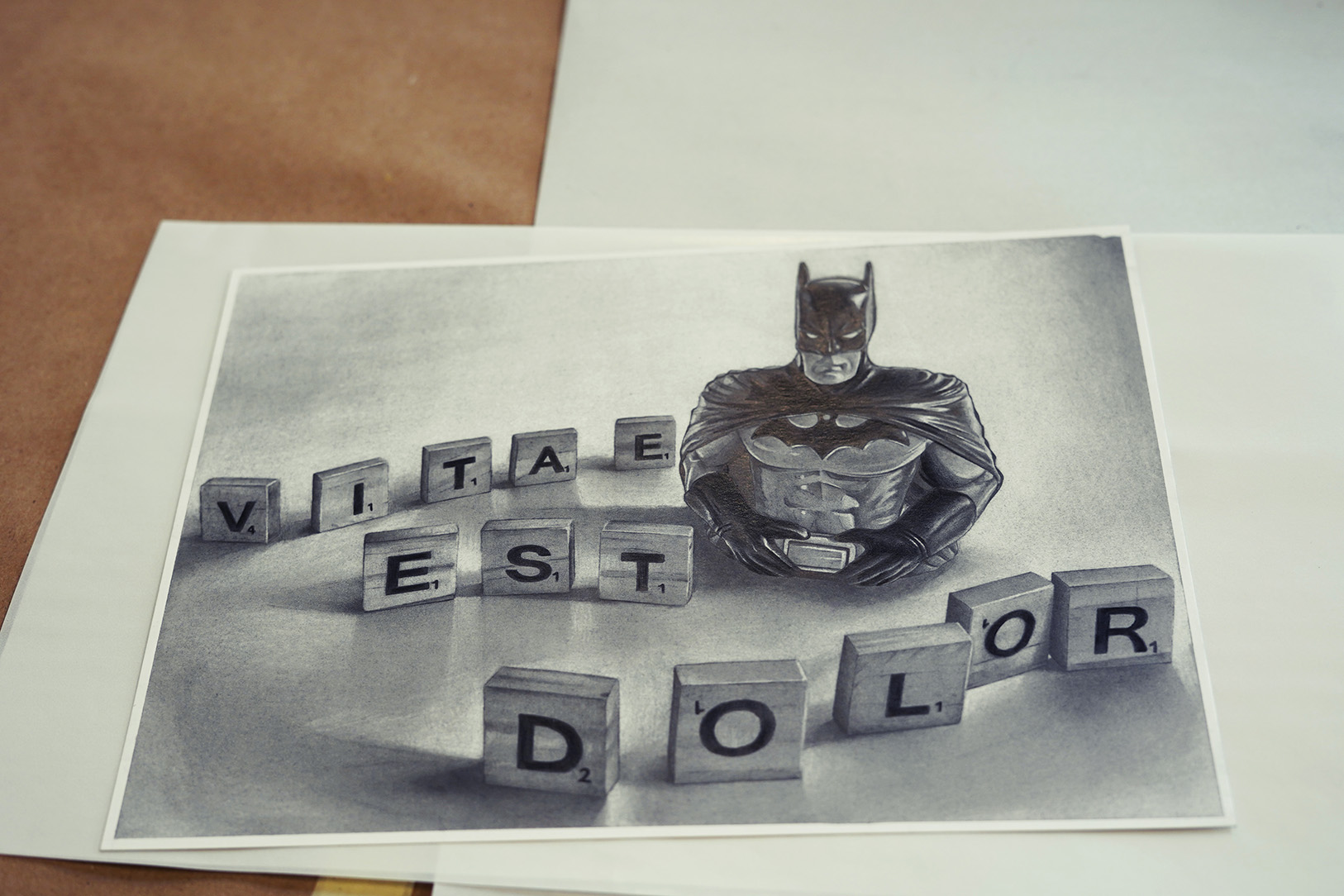 An art print on paper