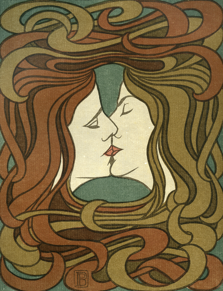 Peter Behrens. Untitled (The Kiss), 1898