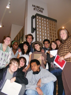 Students outside the Frye Museum Store