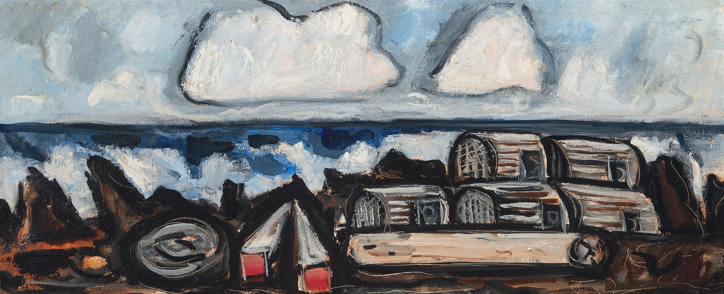 Marsden Hartley. Lobster Pots and Buoy, 1936