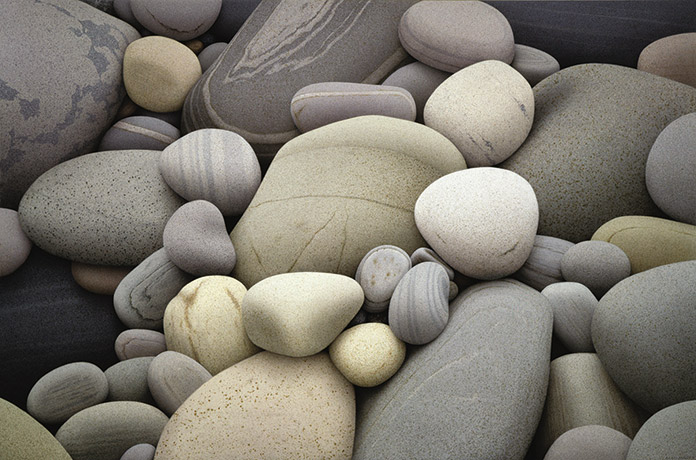 An ultrarealistic painting of rocks