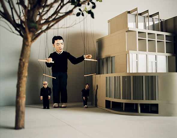 A still from a filmed puppet show