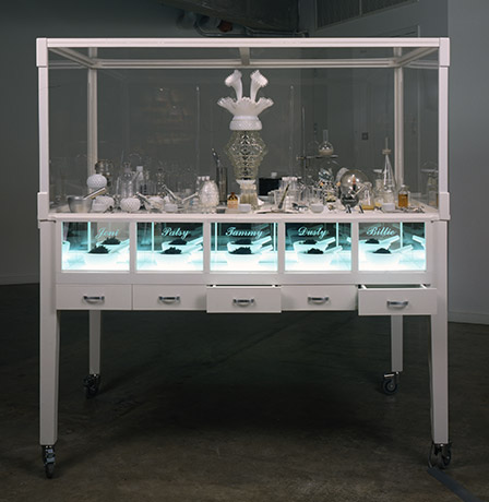An antique labratory with various pieces of equipment