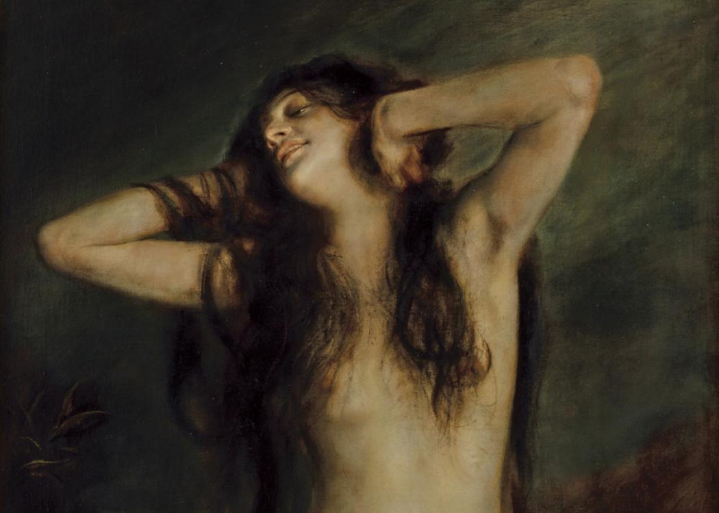 Detail of the oil painting Voluptas by Franz von Lenbach