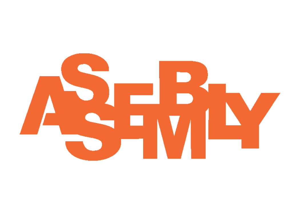 An orange text logo in the word Assembly