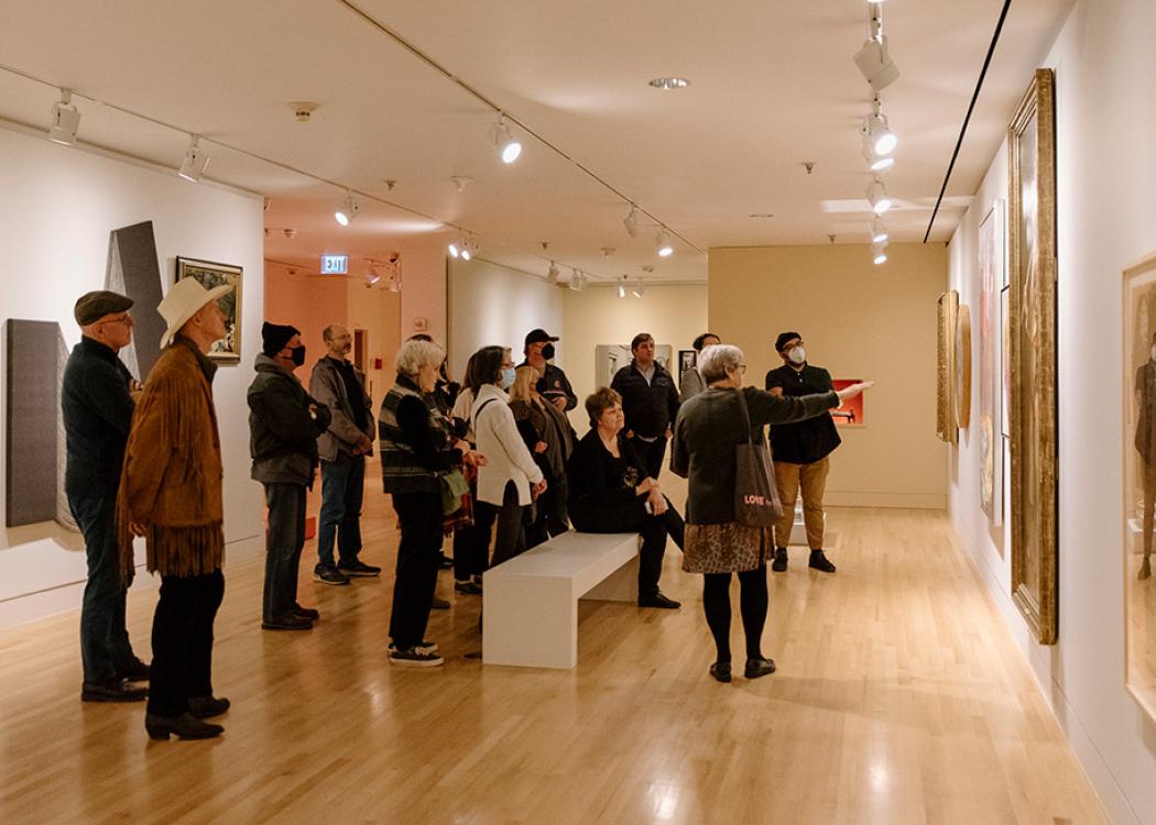 People on a tour at the Frye Art Museum