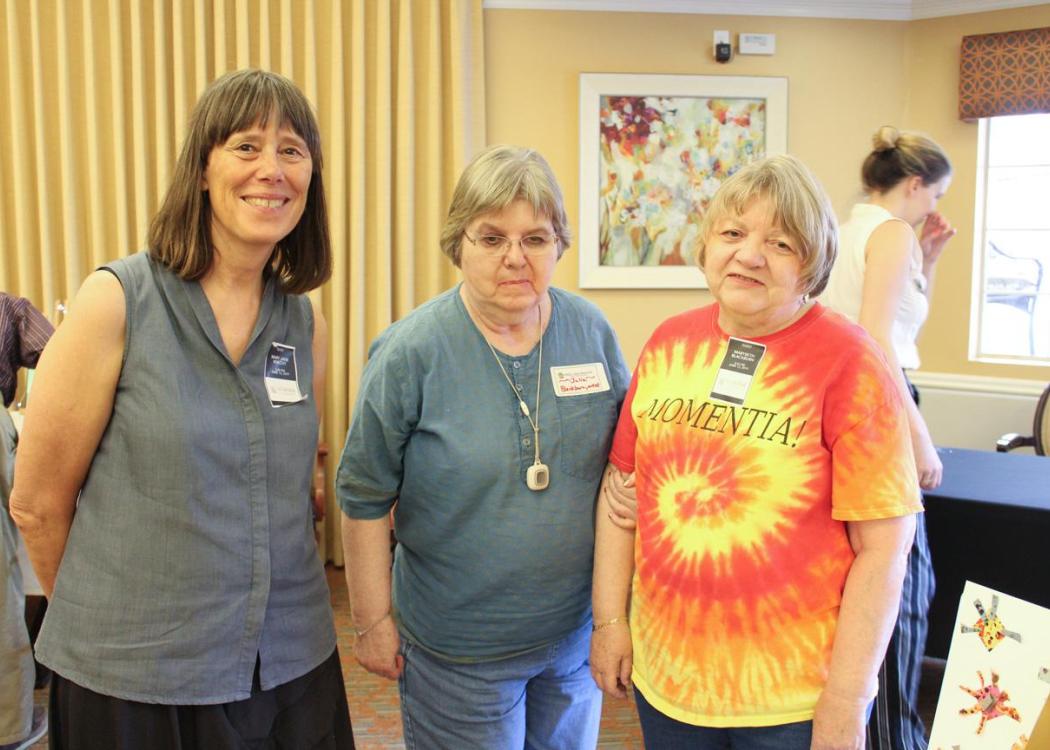 Photo of Mary Jane Knecht, Julia Blackburn, and MaryBeth Blackburn smiling at the camera