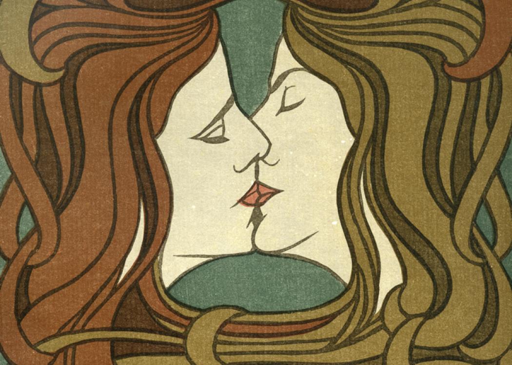 Peter Behrens. Untitled (The Kiss), 1898