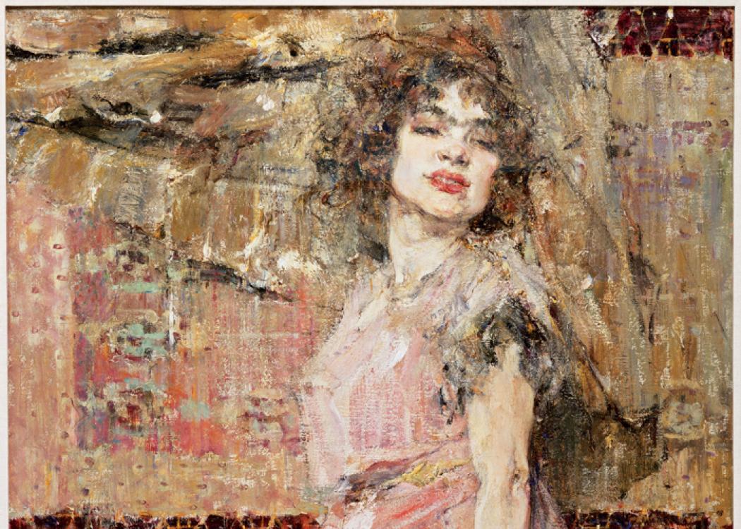 Nicolai Fechin. Lady in Pink (Portrait of Natalia Podbelskaya), 1912