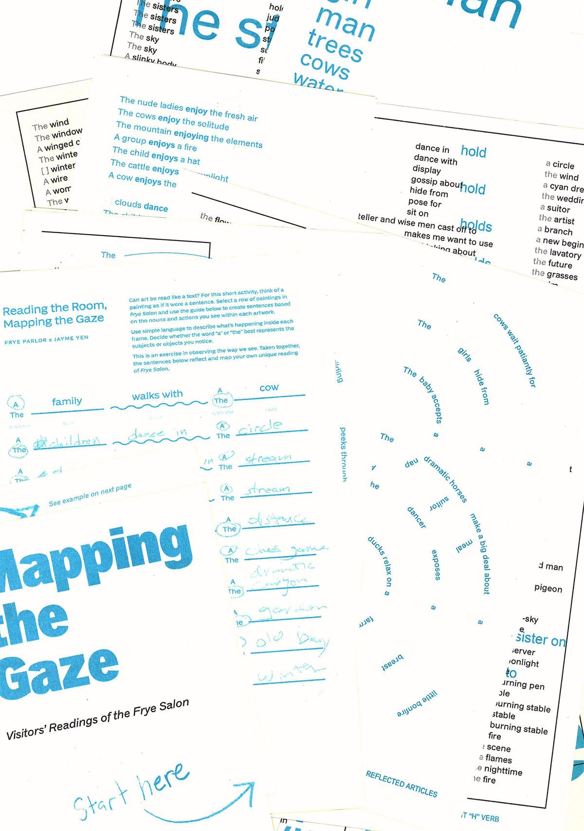 An assortment of scanned pages of text and writing